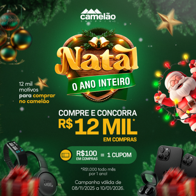 12 Mil Motivos para Comprar do Shopping Camelão Palhoça